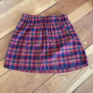 J CREW Plaid Stretch Mini Lined Skirt